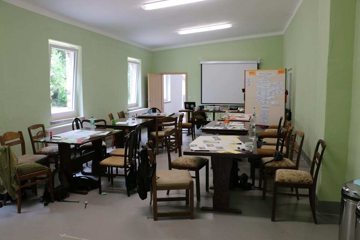 Im grünen Klassenzimmer finden heute Seminare, Kochkurse, Feste und viele weitere Veranstaltungen statt.