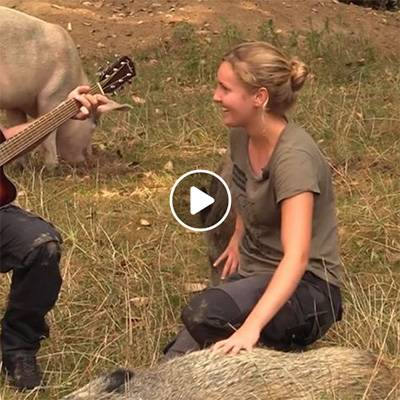 Johanna & Jürgen musizieren im Land der Tiere, dem veganen Tierschutzzentrum zwischen Hamburg, Berlin und Lüneburg