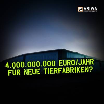 Tiernutzung abschaffen, nicht subventionieren! 4 Milliarden Euro pro Jahr für die Erhaltung der Tierindustrie fordert aktuell der Bauernverband.