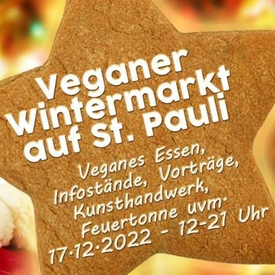 Am Samstag, den 17.12., findet von 12-21 Uhr der vegane Wintermarkt vom Twelve Monkeys - Vegankrams auf St. Pauli statt. Auch das Land der Tiere ist mit von der Partie.