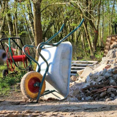 Haus #2 während der Bauarbeiten im Land der Tiere, dem veganen Tierschutzzentrum zwischen Hamburg, Berlin und Lüneburg