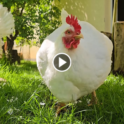 Huhn Cosma im frühlingshaften Land der Tiere